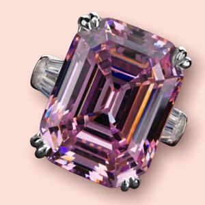 PINK SAPPHIRE DIAMOND ENGAGEMENT RING 6,9,10